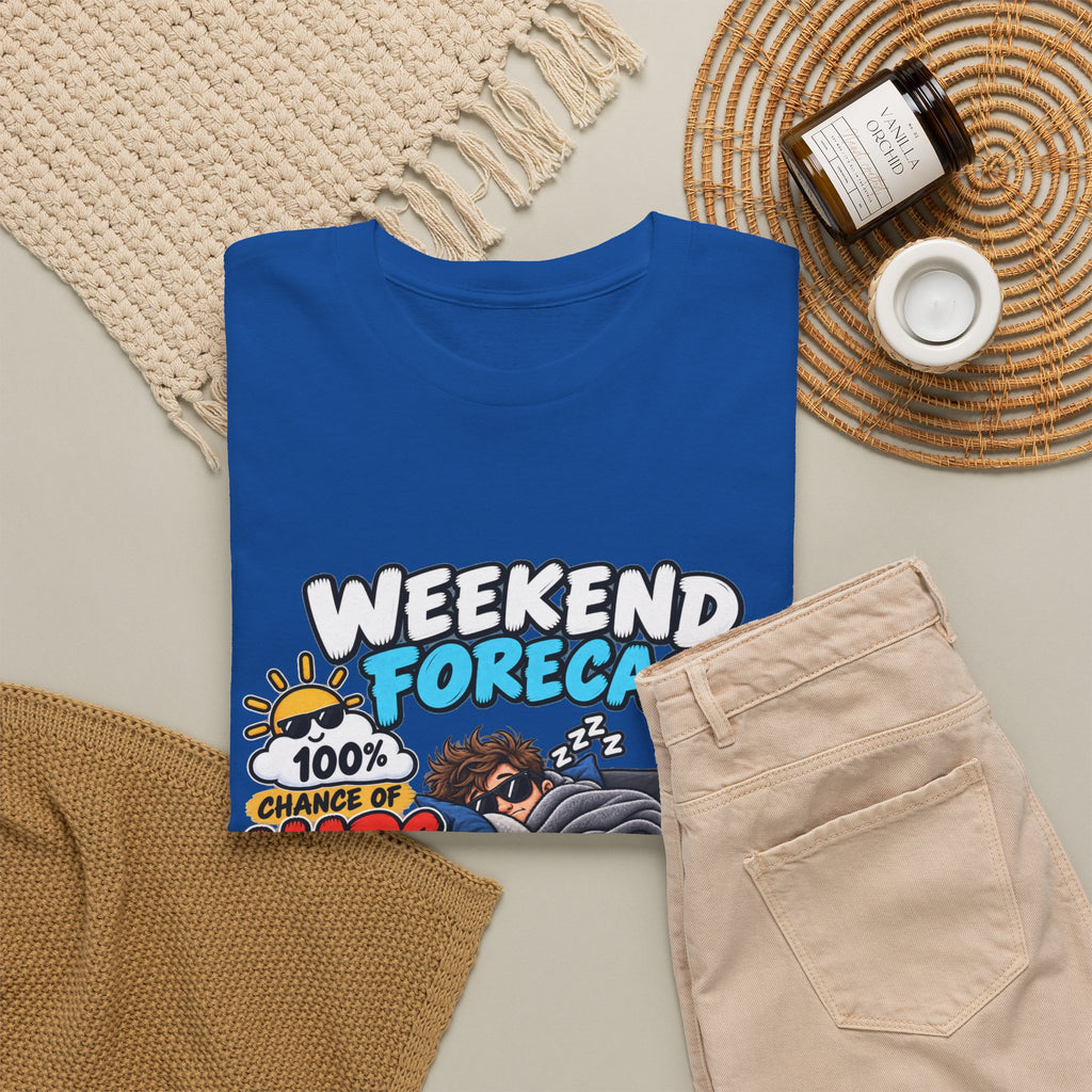 Weekend Forecast: 100% Naps T-Shirt — Funny Sleepy Weekend Tee