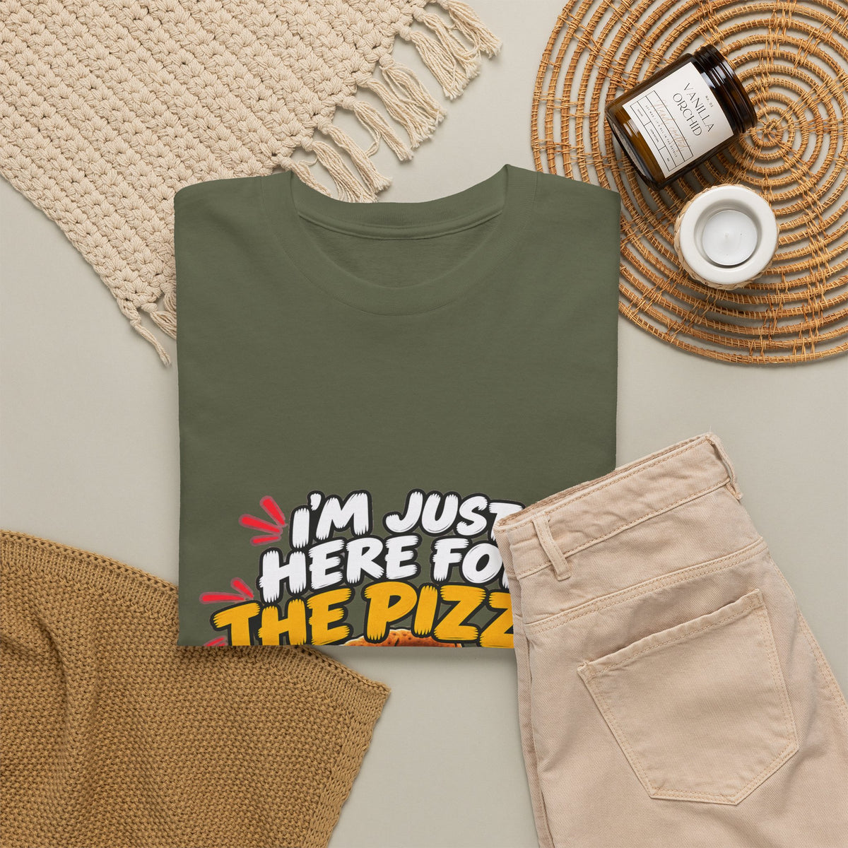 Pizza Lover Tee — “I’m Just Here For The Pizza” Graphic T-Shirt