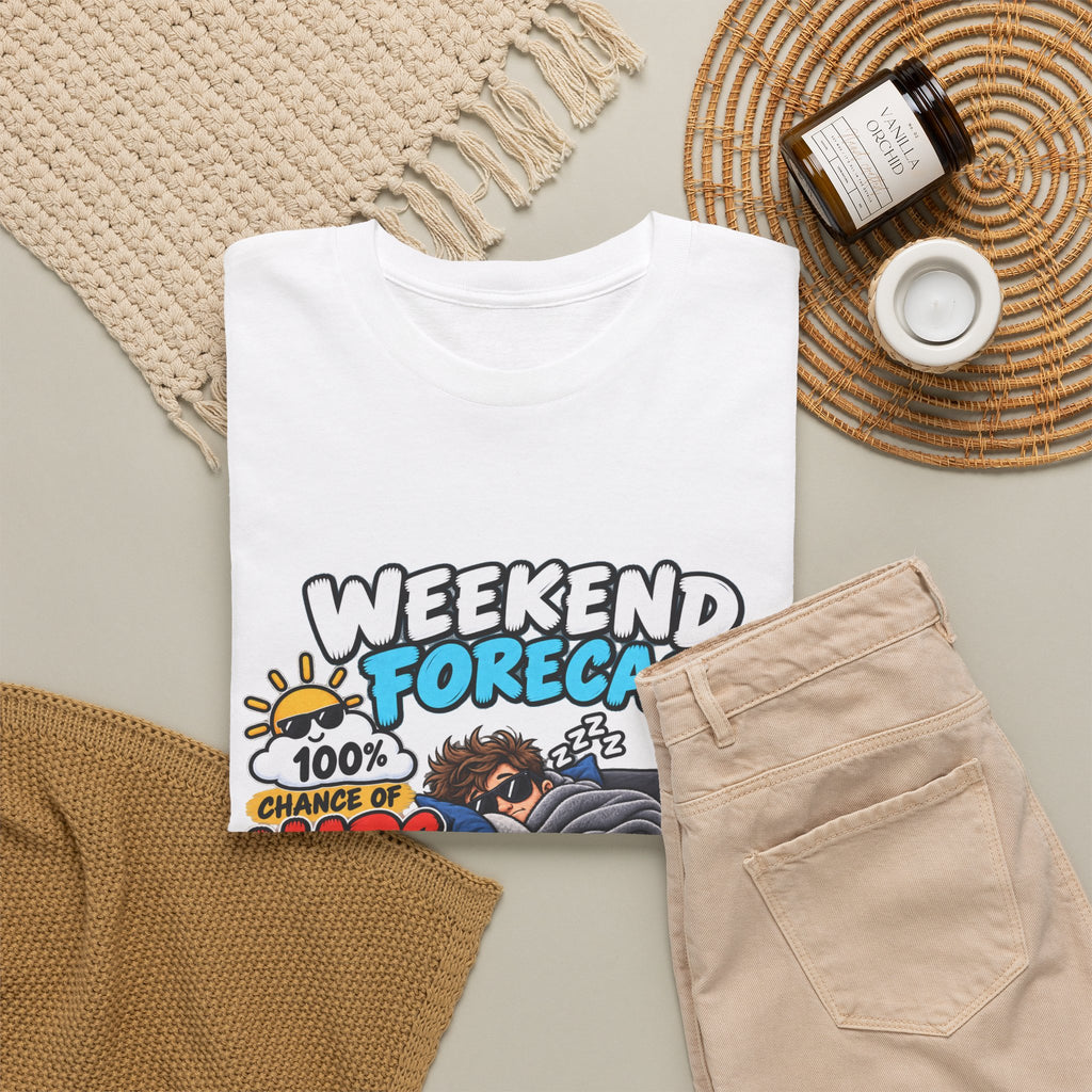 Weekend Forecast: 100% Naps T-Shirt — Funny Sleepy Weekend Tee