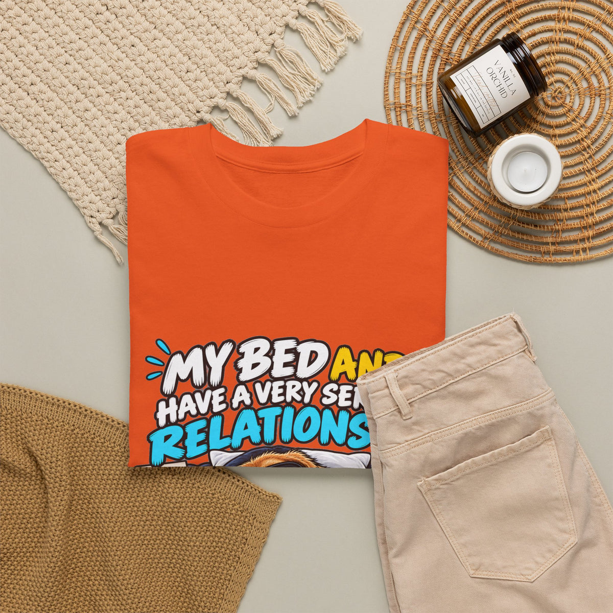 My Bed and I Have a Very Serious Relationship T-Shirt – Funny Dog Nap Lover Tee
