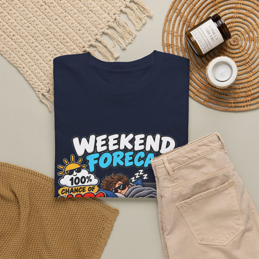 Weekend Forecast: 100% Naps T-Shirt — Funny Sleepy Weekend Tee