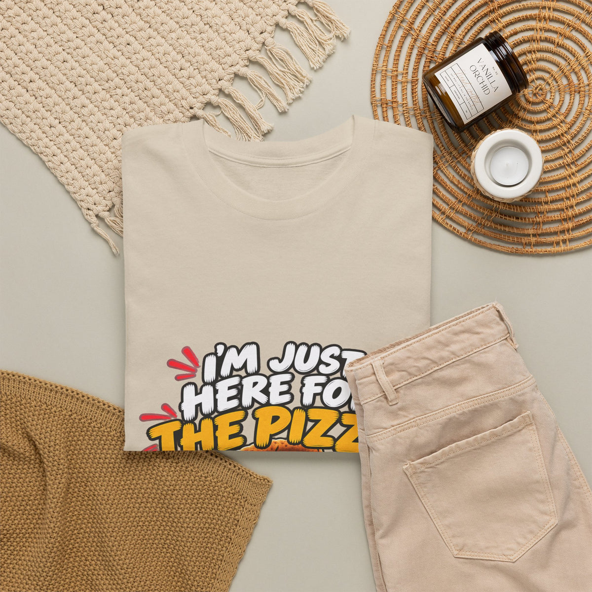 Pizza Lover Tee — “I’m Just Here For The Pizza” Graphic T-Shirt