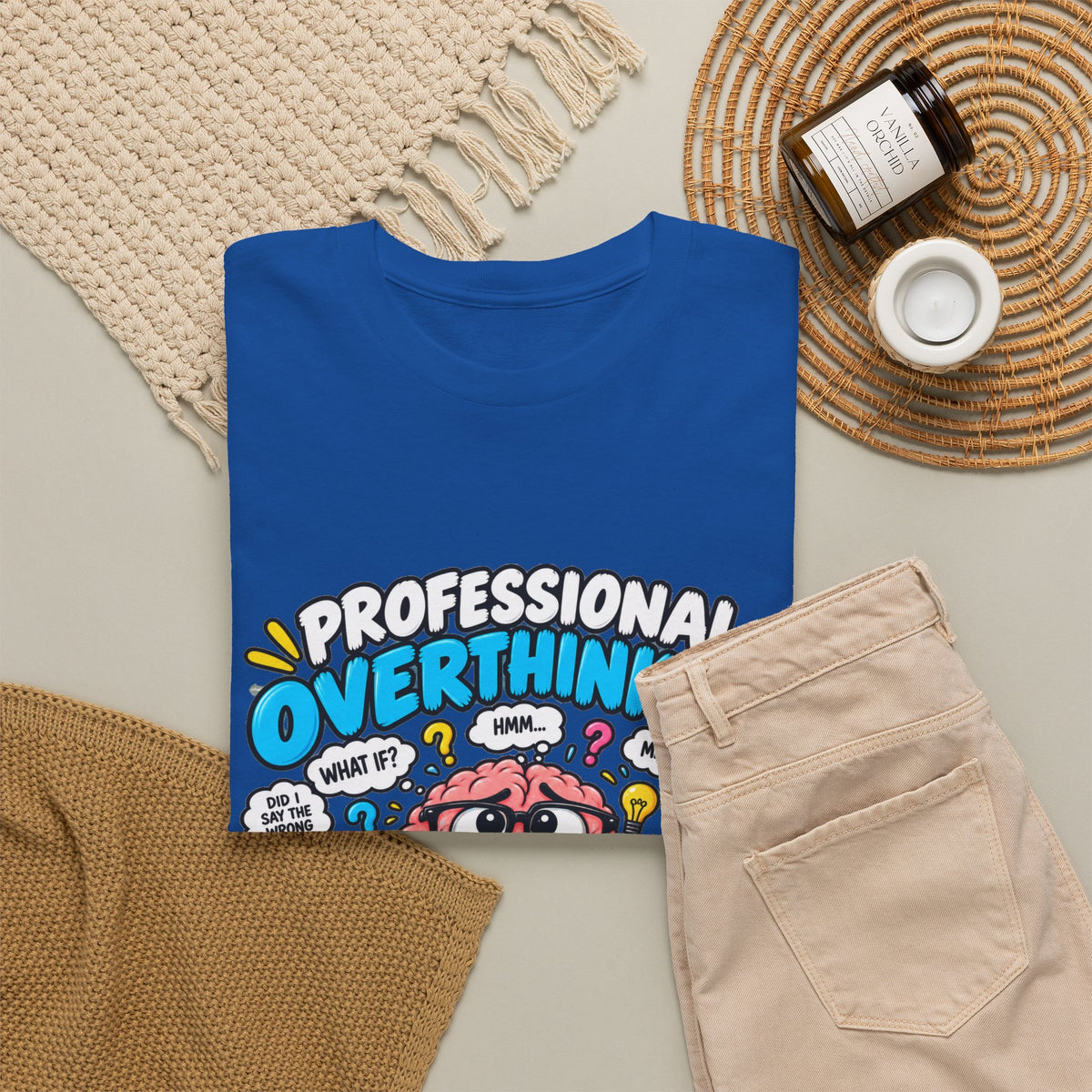 Overthinker T‑Shirt — “Professional Overthinker: It’s a Full‑Time Job” Graphic Tee