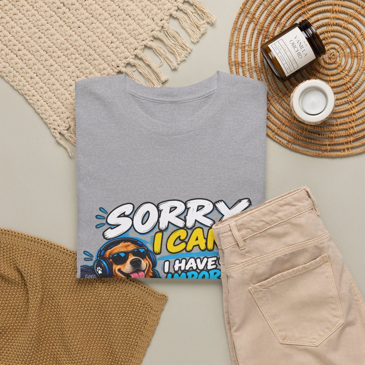 Gaming Dog T‑Shirt — "Sorry I Can’t, I Have Important Gaming Shirtstuff" Funny Gamer Tee