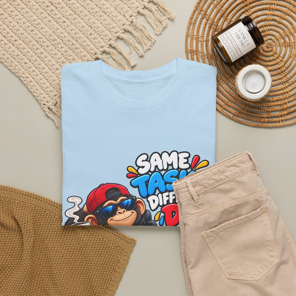 T-Shirt - "Same Tasks Different Day" Relaxed Sloth Workday Graphic Tee