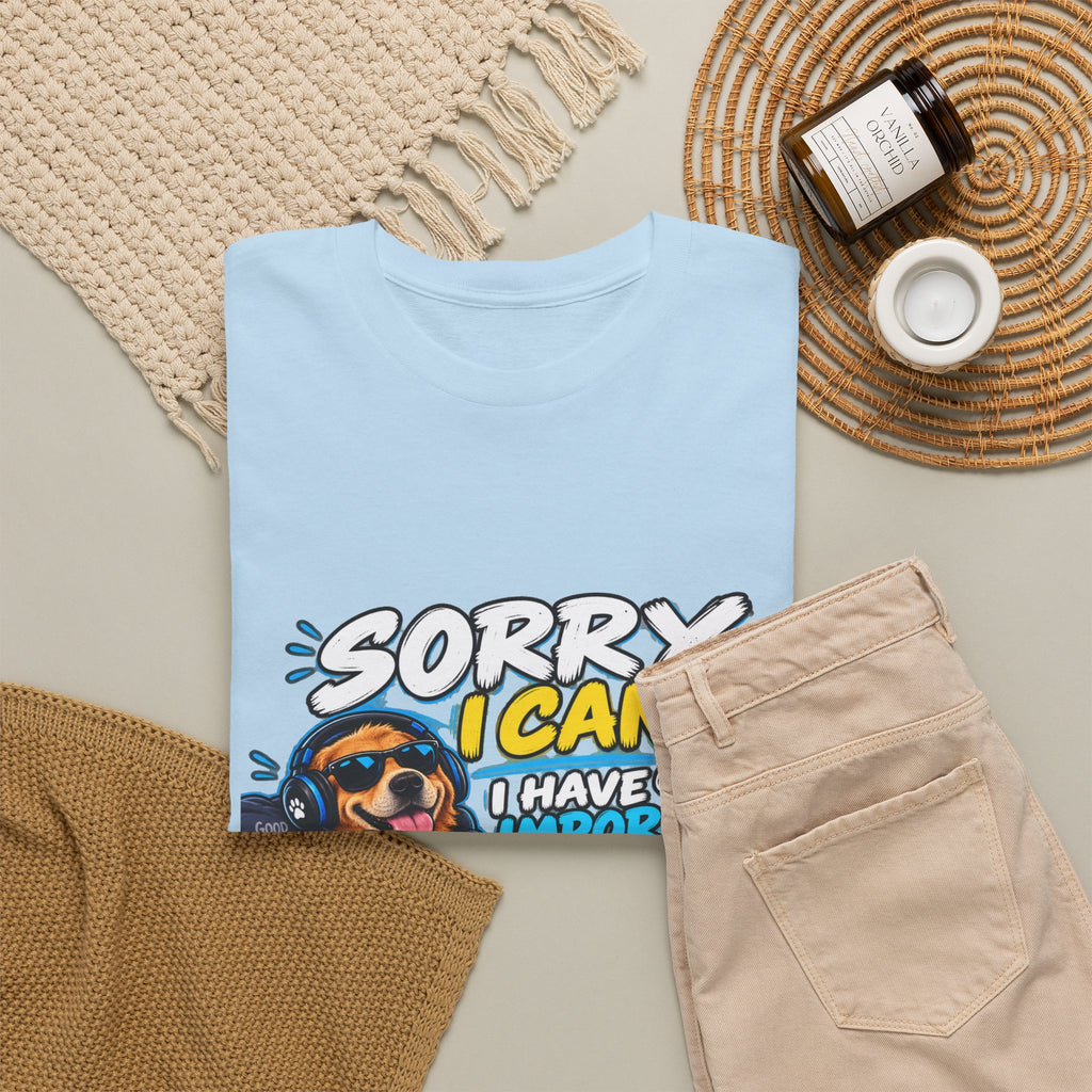 Gaming Dog T‑Shirt — "Sorry I Can’t, I Have Important Gaming Shirtstuff" Funny Gamer Tee