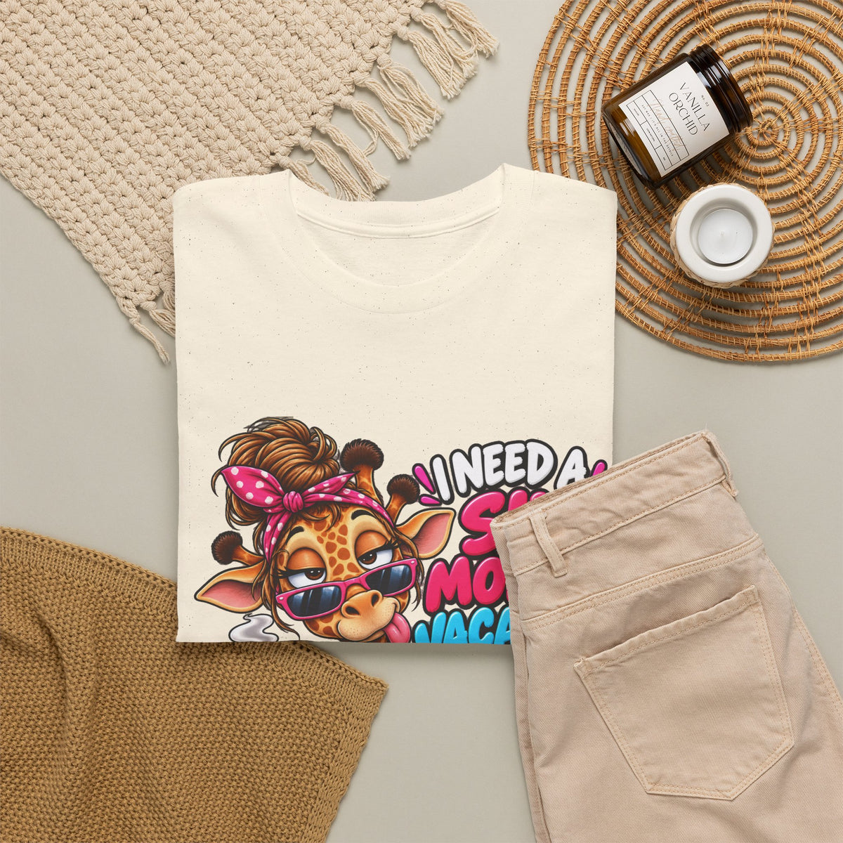 Giraffe 'I Need a Six Month Vacation Twice a Year' Graphic Tee