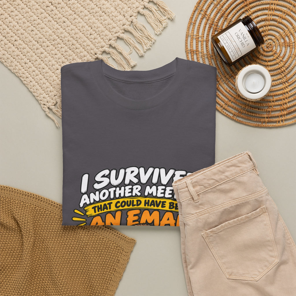I Survived Another Meeting That Could Have Been An Email T-Shirt — Funny Office Sloth Tee for Remote Workers & Coworkers