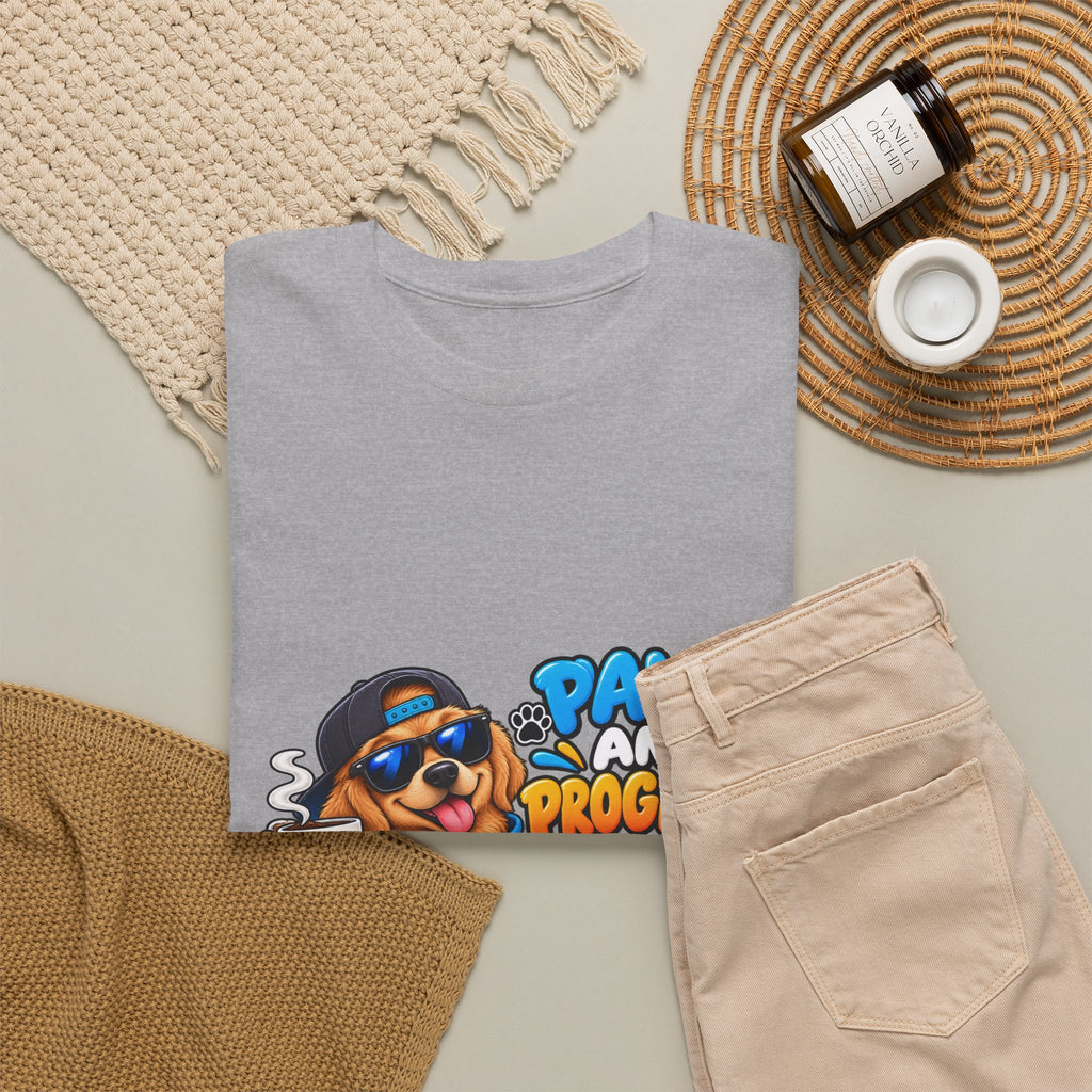 Paws and Progress Tee — Cute Studying Dog Graphic T-Shirt