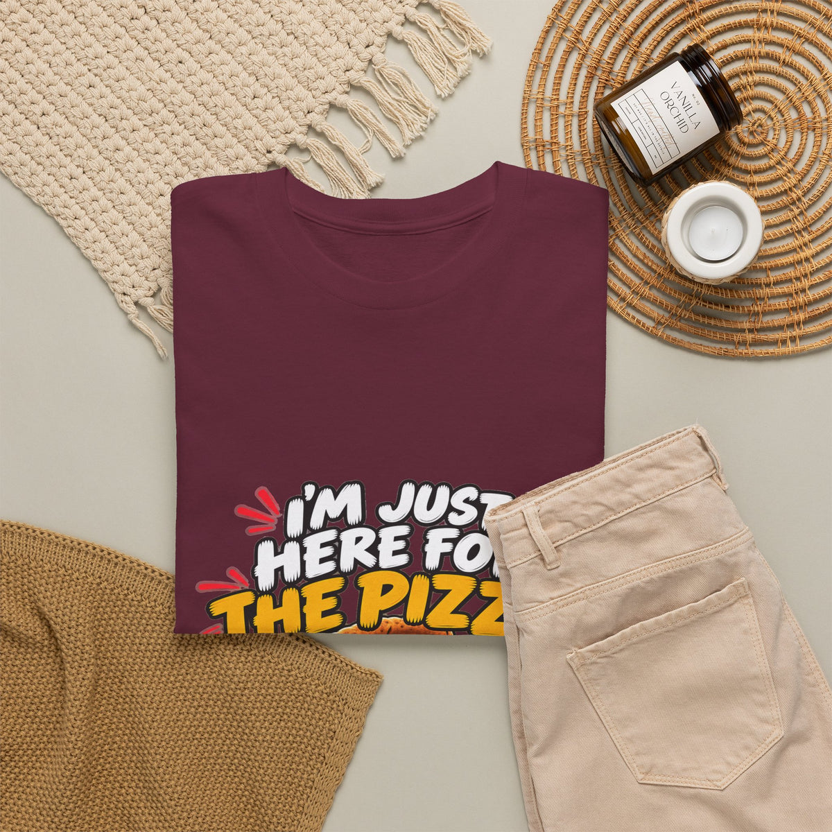 Pizza Lover Tee — “I’m Just Here For The Pizza” Graphic T-Shirt