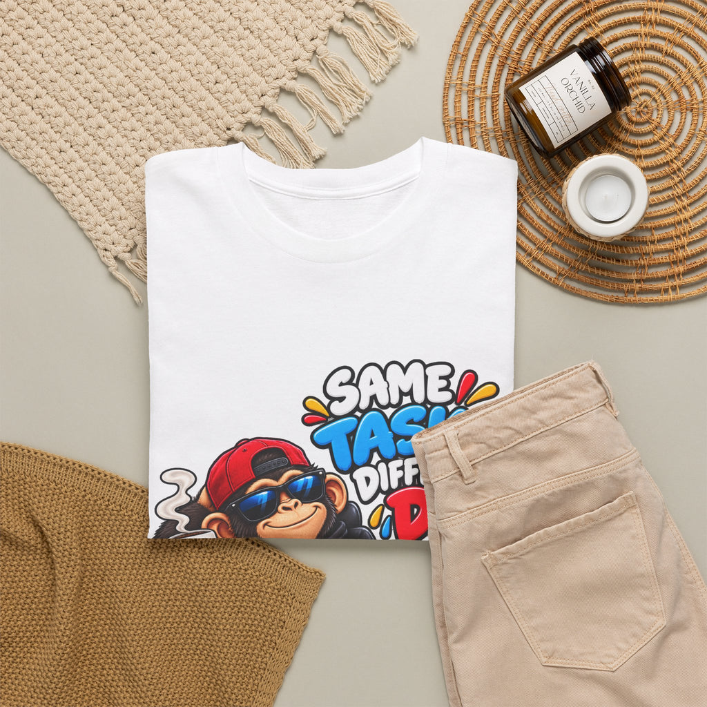T-Shirt - "Same Tasks Different Day" Relaxed Sloth Workday Graphic Tee