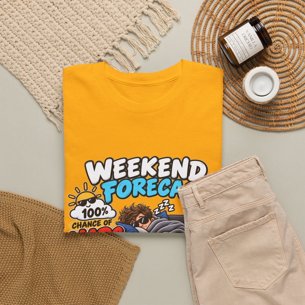 Weekend Forecast: 100% Naps T-Shirt — Funny Sleepy Weekend Tee