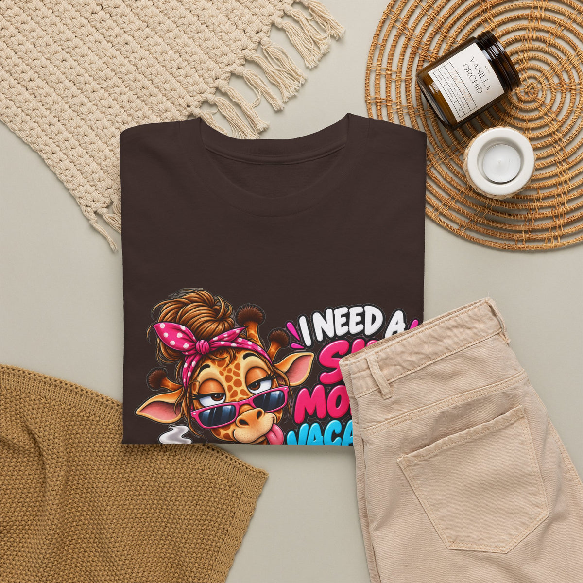 Giraffe 'I Need a Six Month Vacation Twice a Year' Graphic Tee