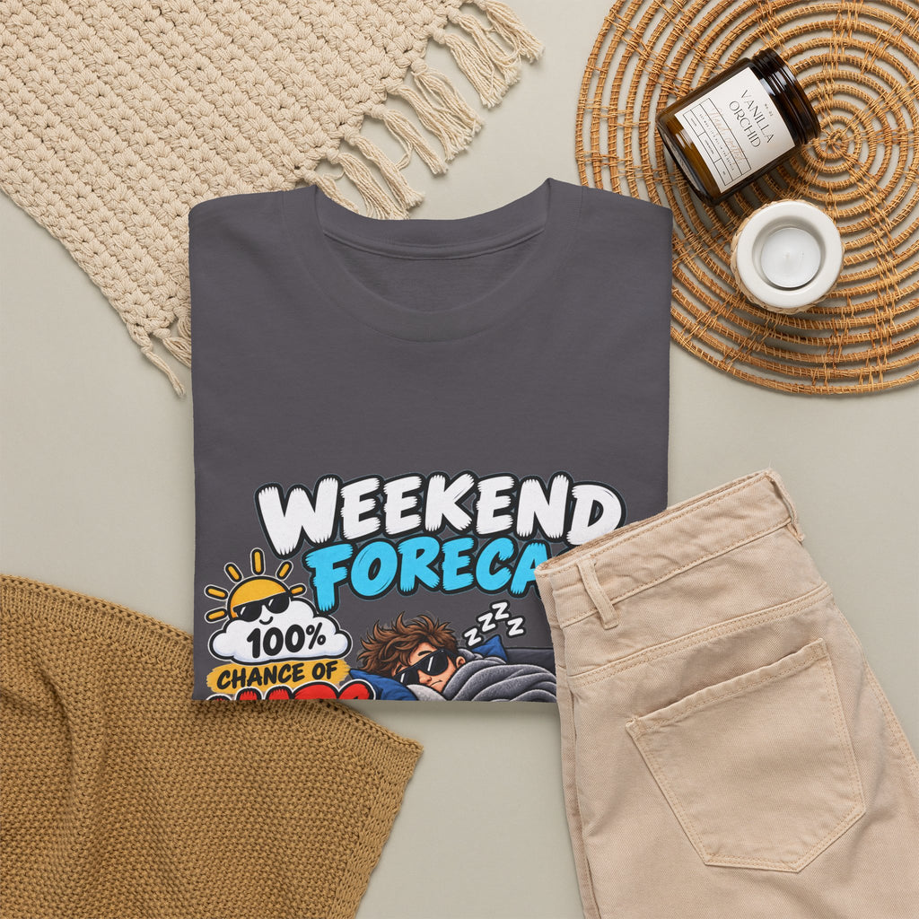 Weekend Forecast: 100% Naps T-Shirt — Funny Sleepy Weekend Tee