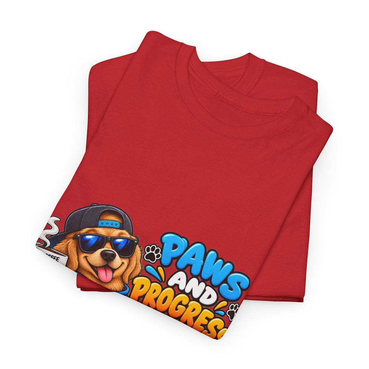 Paws and Progress Tee — Cute Studying Dog Graphic T-Shirt