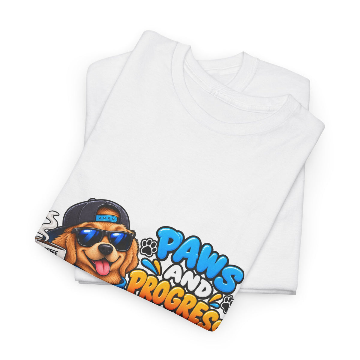 Paws and Progress Tee — Cute Studying Dog Graphic T-Shirt