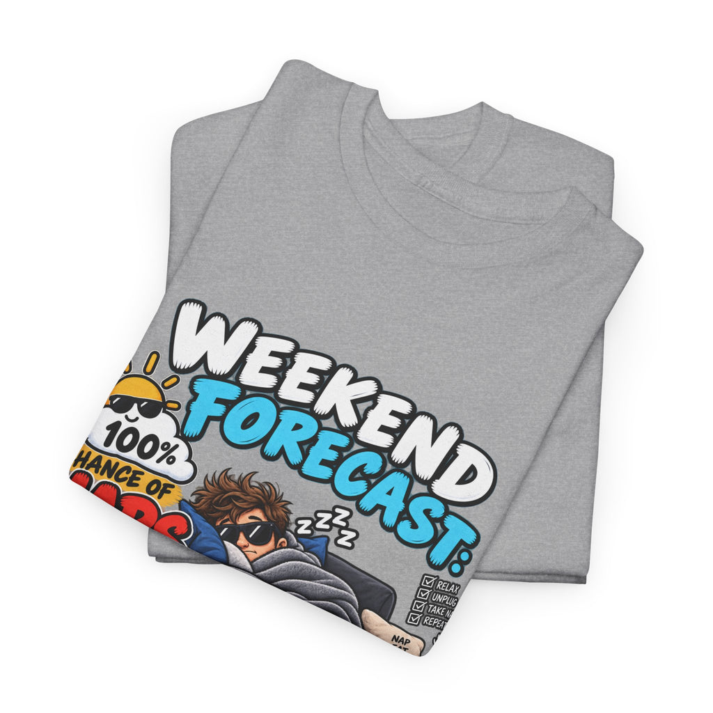 Weekend Forecast: 100% Naps T-Shirt — Funny Sleepy Weekend Tee