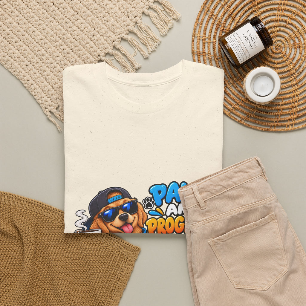 Paws and Progress Tee — Cute Studying Dog Graphic T-Shirt