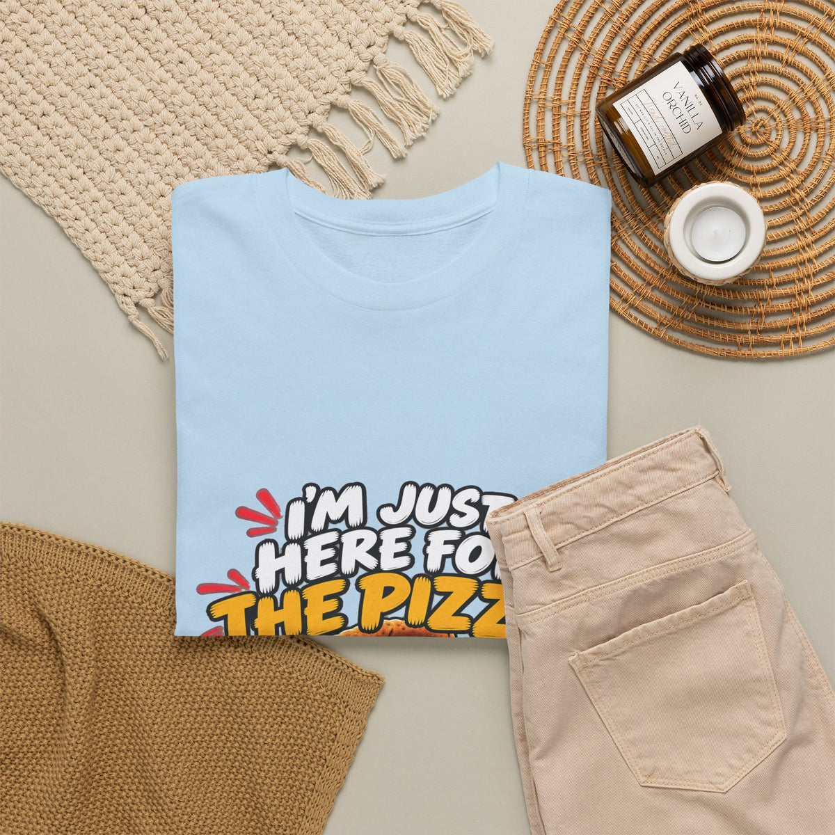 Pizza Lover Tee — “I’m Just Here For The Pizza” Graphic T-Shirt