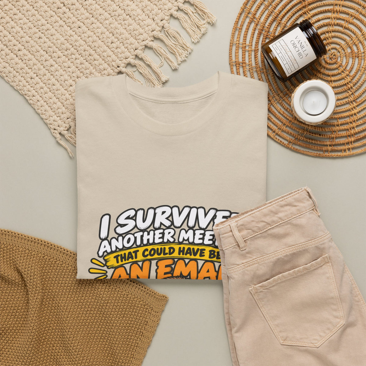 I Survived Another Meeting That Could Have Been An Email T-Shirt — Funny Office Sloth Tee for Remote Workers & Coworkers