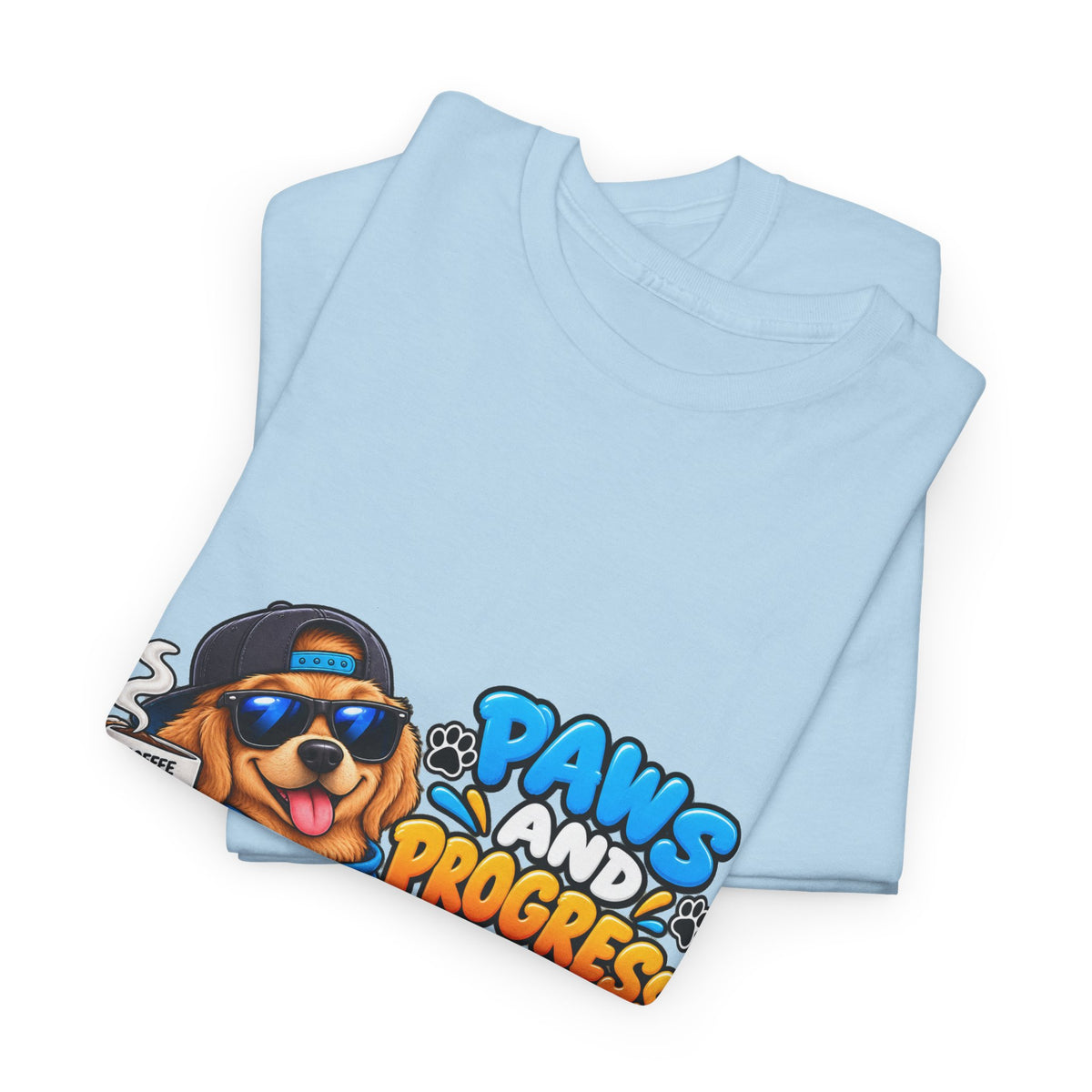 Paws and Progress Tee — Cute Studying Dog Graphic T-Shirt
