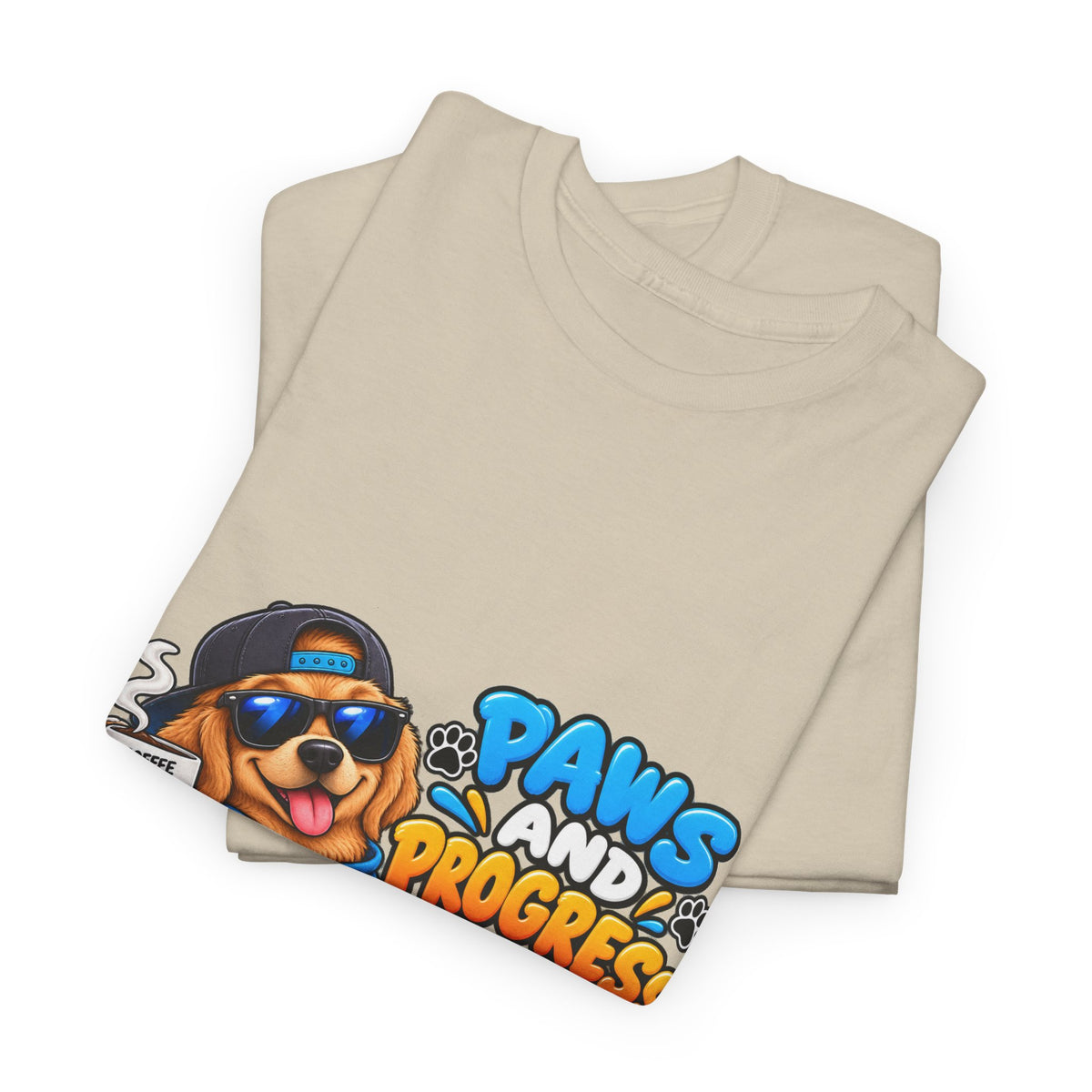 Paws and Progress Tee — Cute Studying Dog Graphic T-Shirt