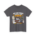 My Cat Thinks I Work For Them T-Shirt — Funny Cat Lover Tee