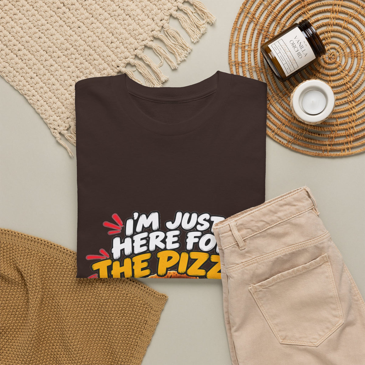 Pizza Lover Tee — “I’m Just Here For The Pizza” Graphic T-Shirt
