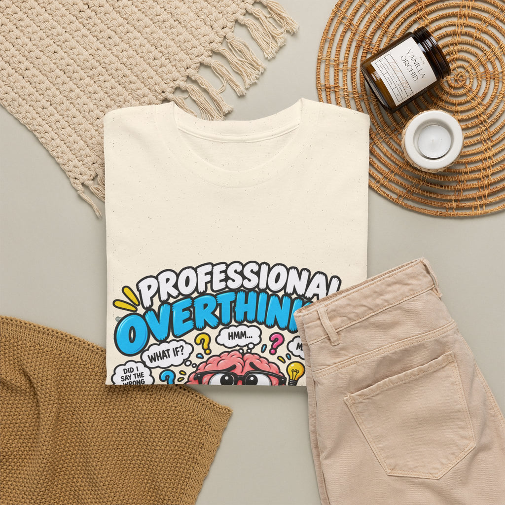 Overthinker T‑Shirt — “Professional Overthinker: It’s a Full‑Time Job” Graphic Tee