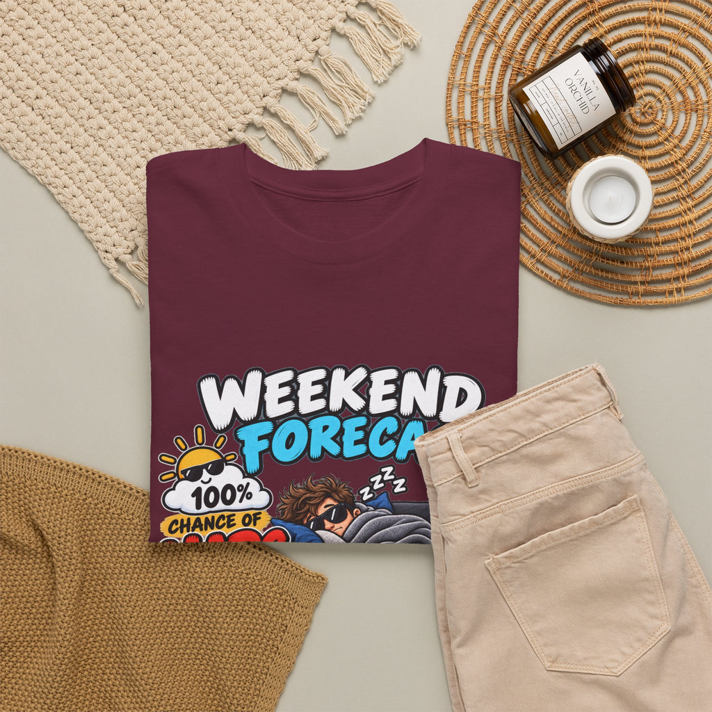 Weekend Forecast: 100% Naps T-Shirt — Funny Sleepy Weekend Tee