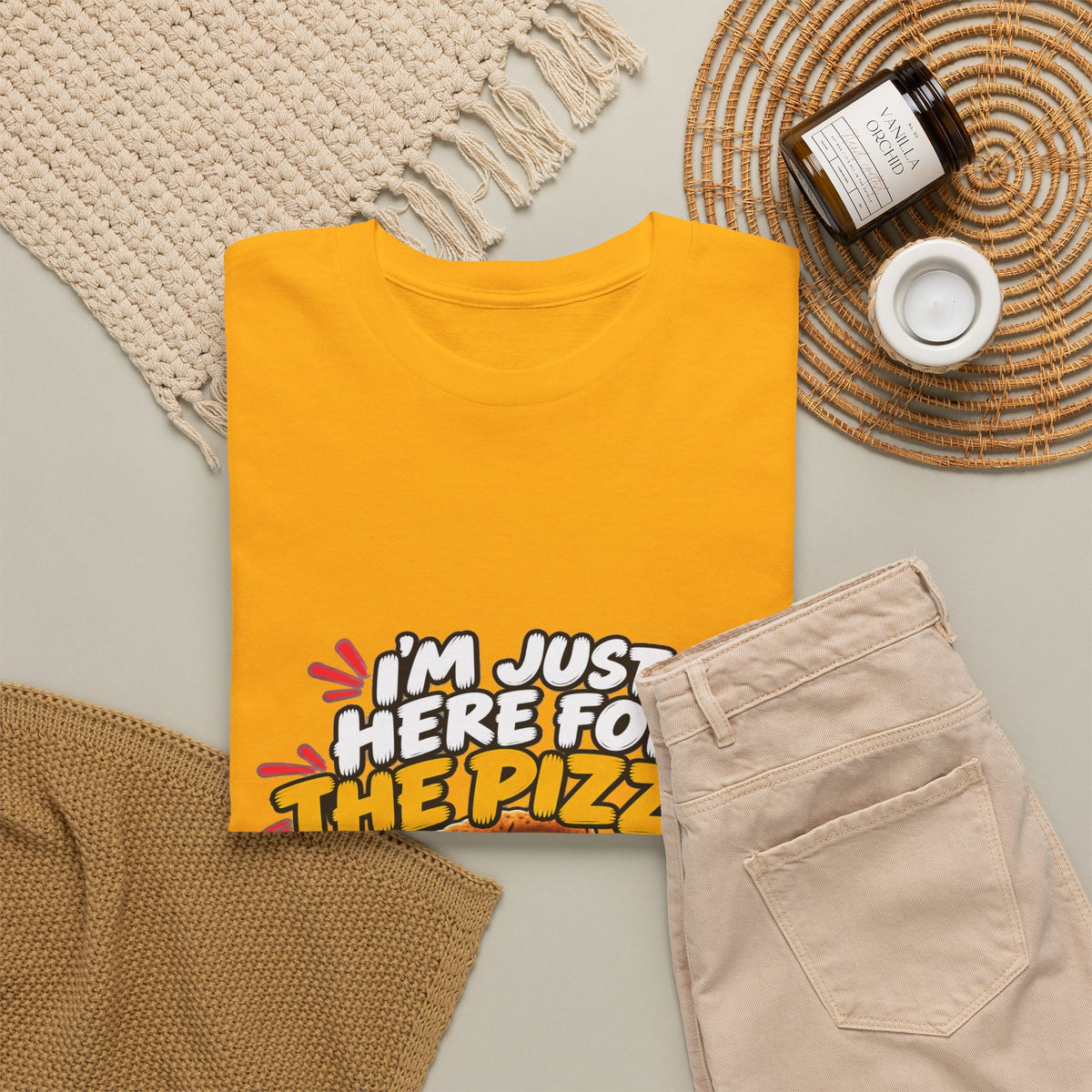 Pizza Lover Tee — “I’m Just Here For The Pizza” Graphic T-Shirt