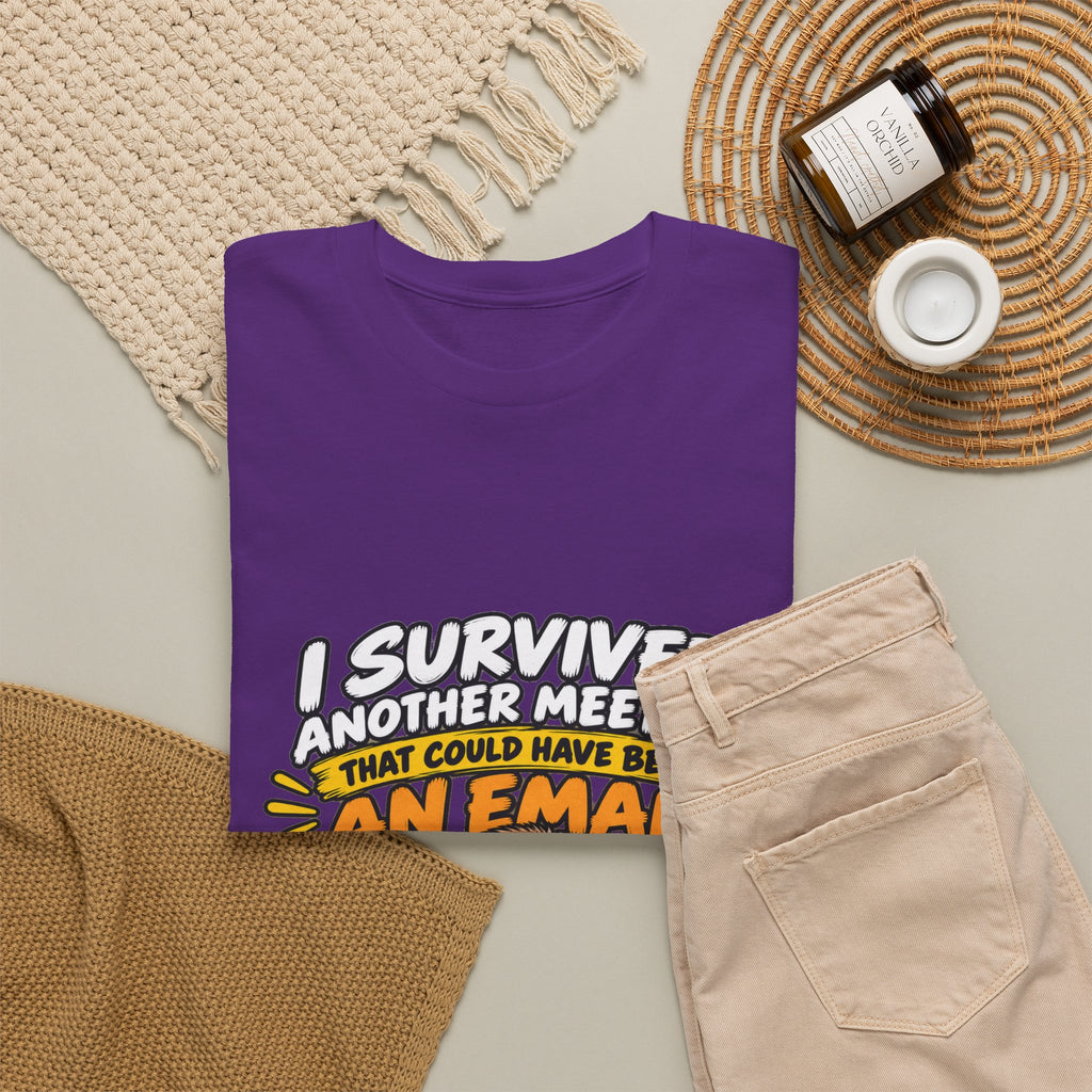 I Survived Another Meeting That Could Have Been An Email T-Shirt — Funny Office Sloth Tee for Remote Workers & Coworkers