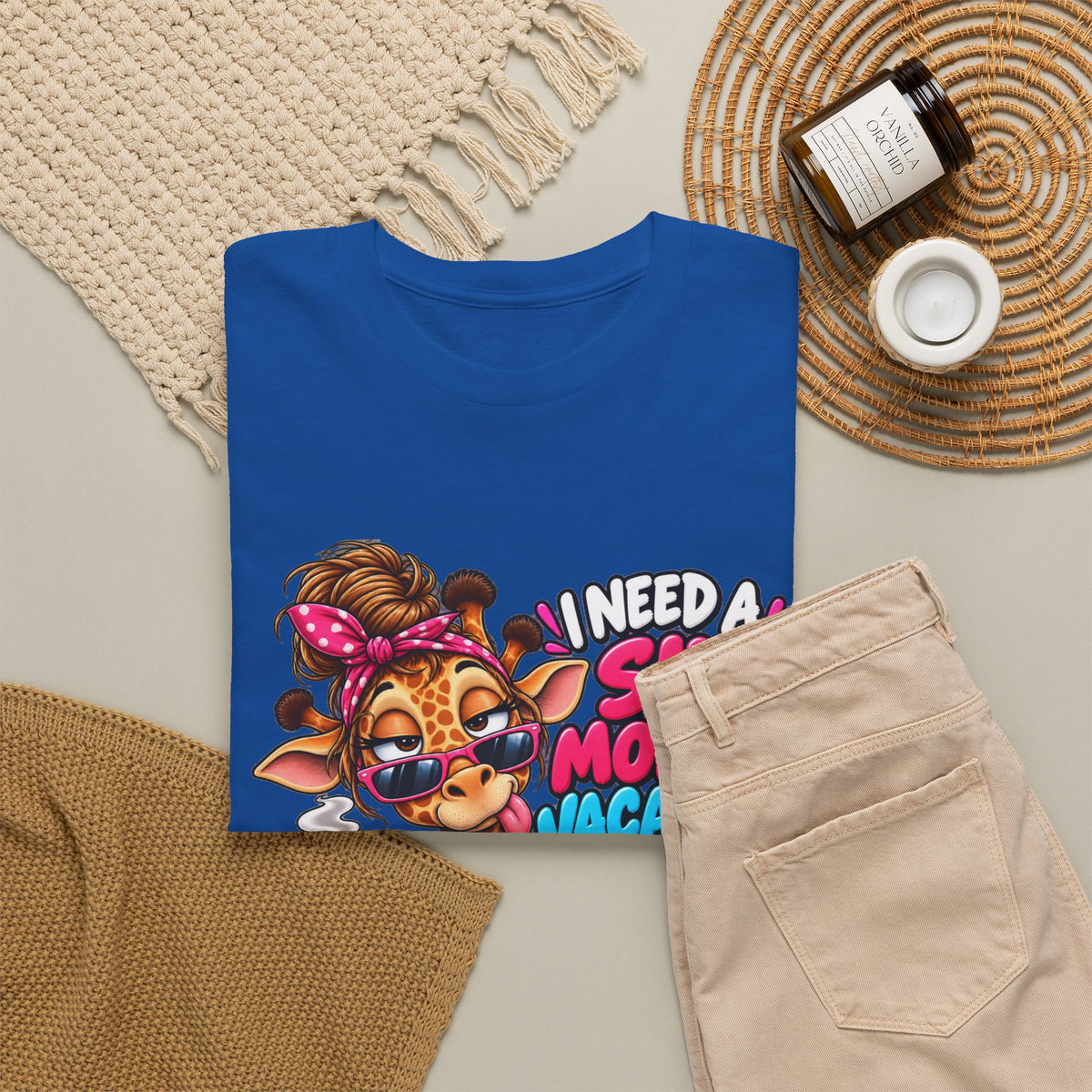 Giraffe 'I Need a Six Month Vacation Twice a Year' Graphic Tee