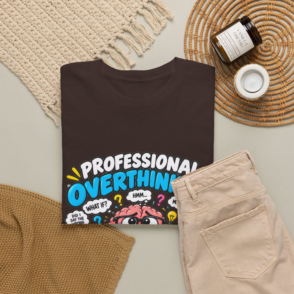 Overthinker T‑Shirt — “Professional Overthinker: It’s a Full‑Time Job” Graphic Tee