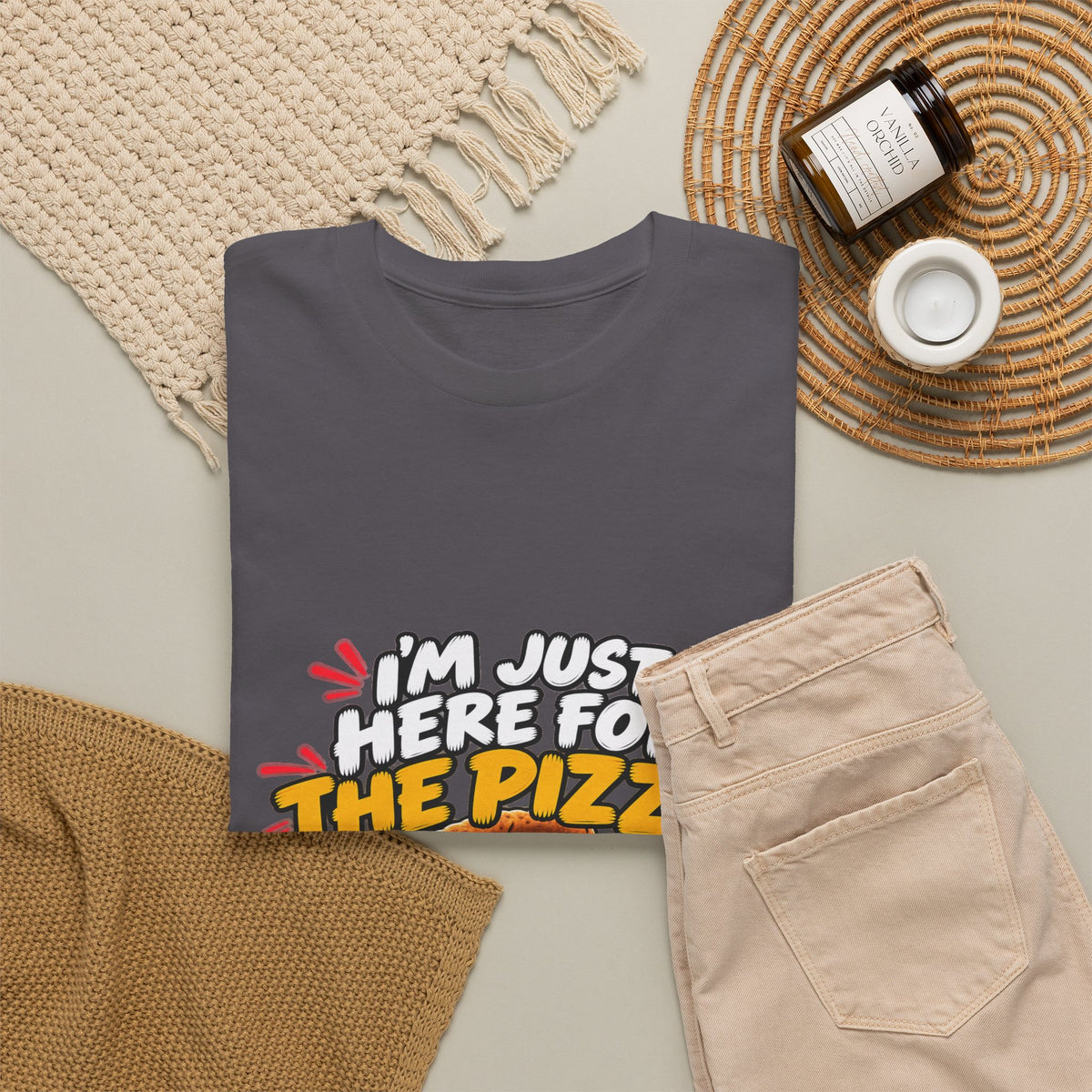 Pizza Lover Tee — “I’m Just Here For The Pizza” Graphic T-Shirt