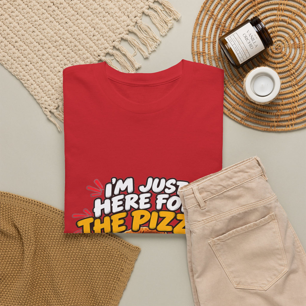 Pizza Lover Tee — “I’m Just Here For The Pizza” Graphic T-Shirt