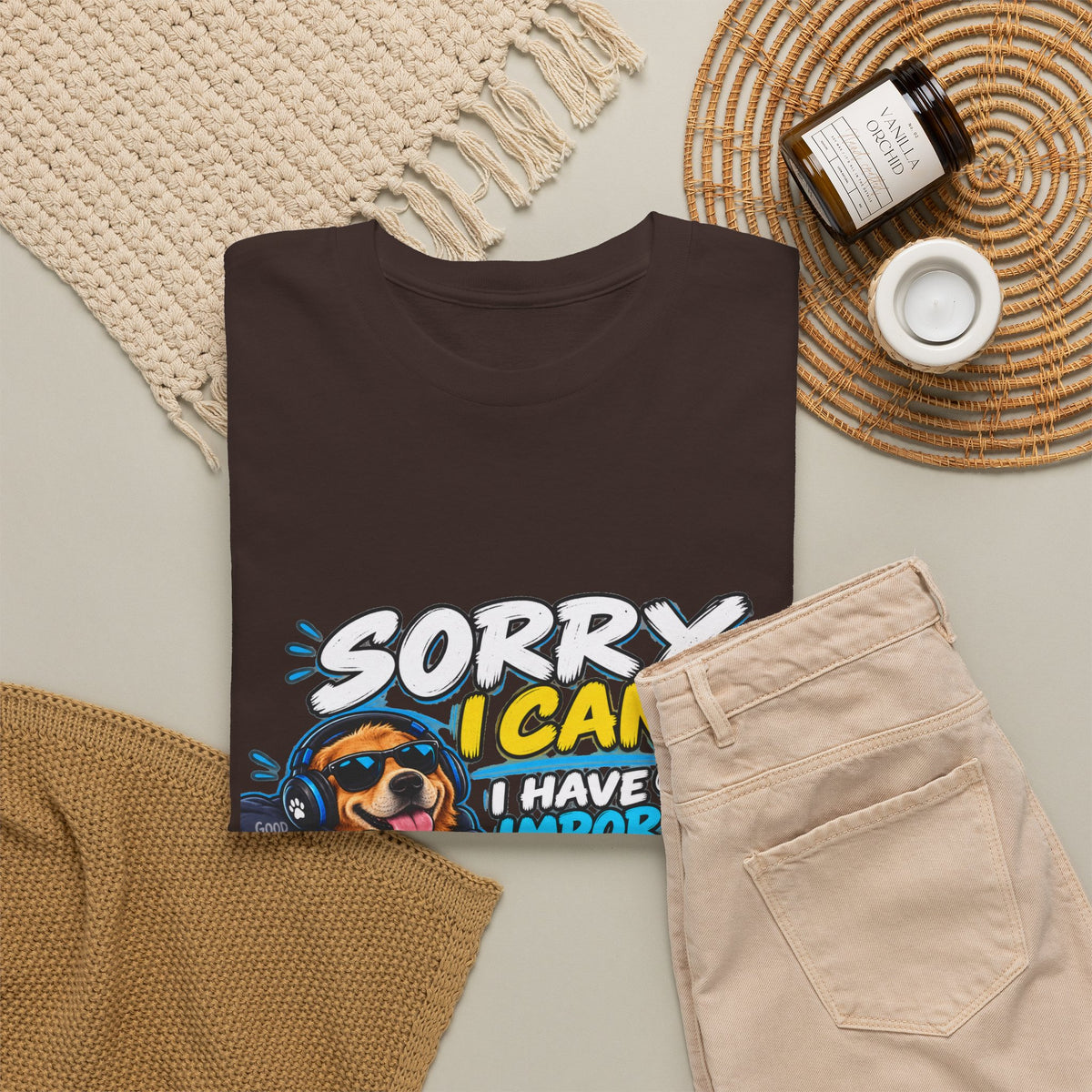 Gaming Dog T‑Shirt — "Sorry I Can’t, I Have Important Gaming Shirtstuff" Funny Gamer Tee