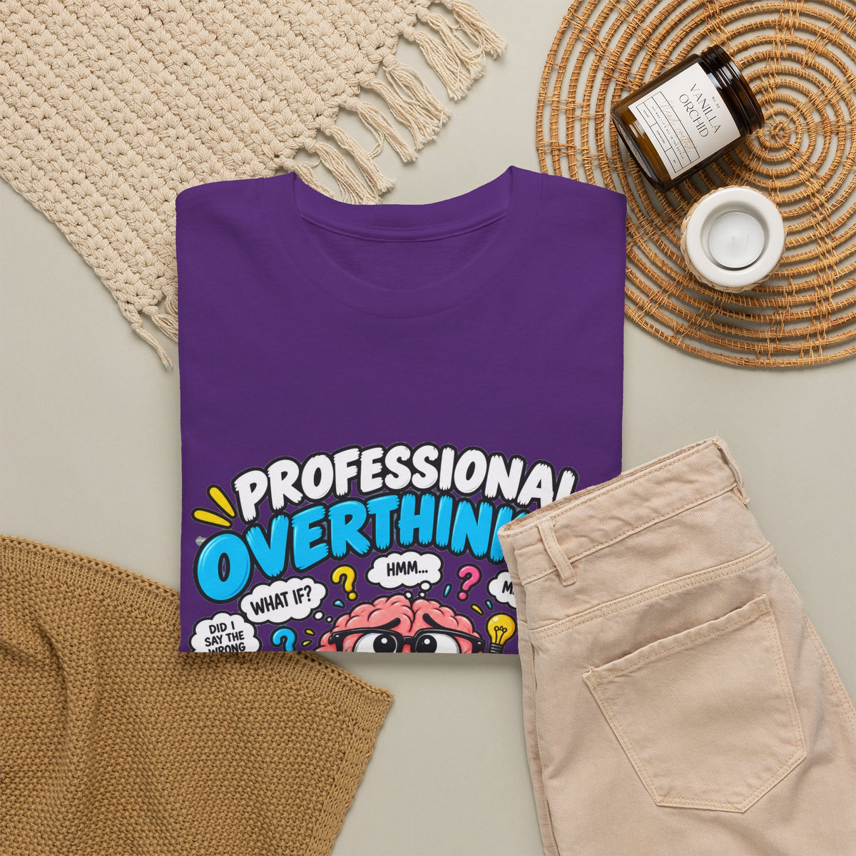 Overthinker T‑Shirt — “Professional Overthinker: It’s a Full‑Time Job” Graphic Tee