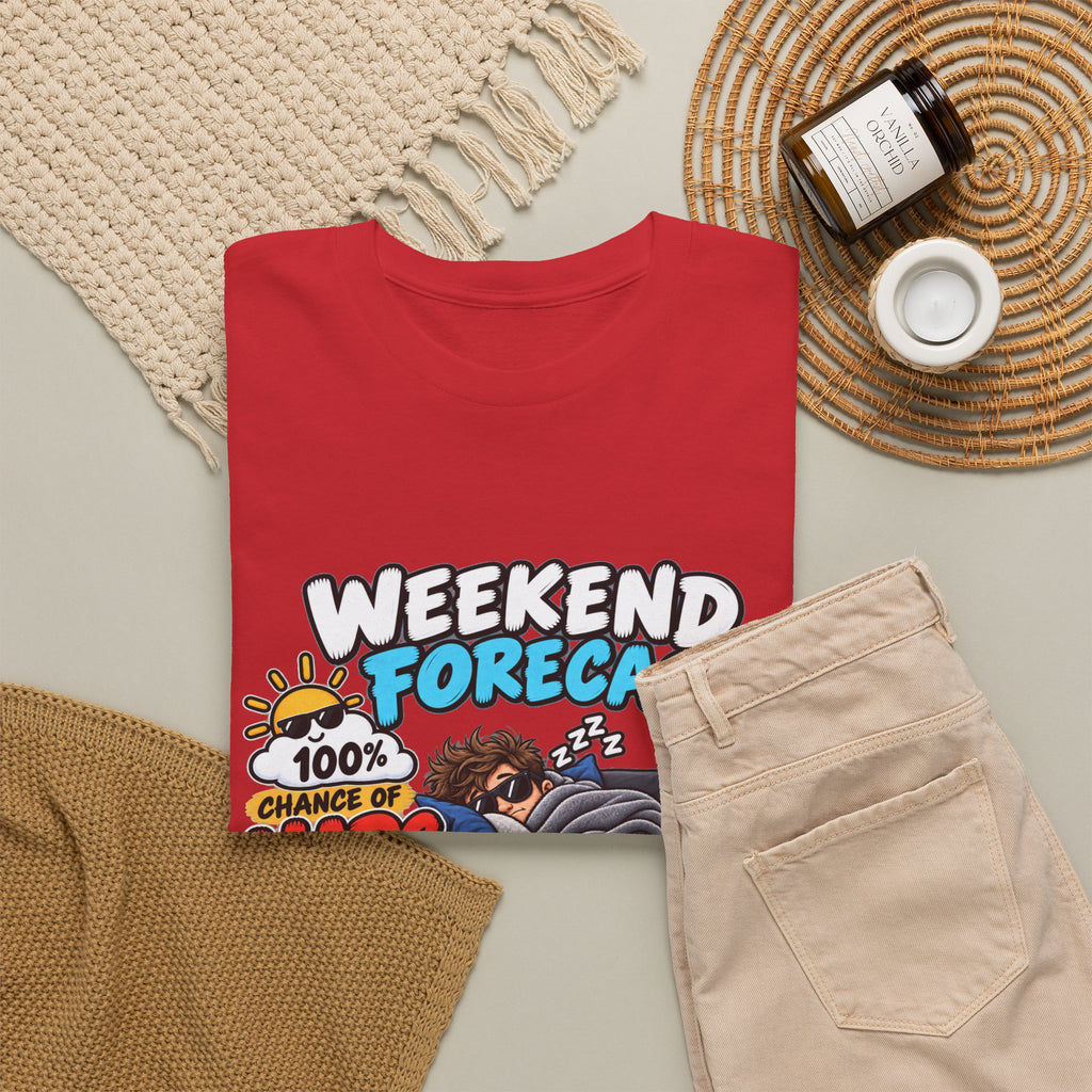 Weekend Forecast: 100% Naps T-Shirt — Funny Sleepy Weekend Tee