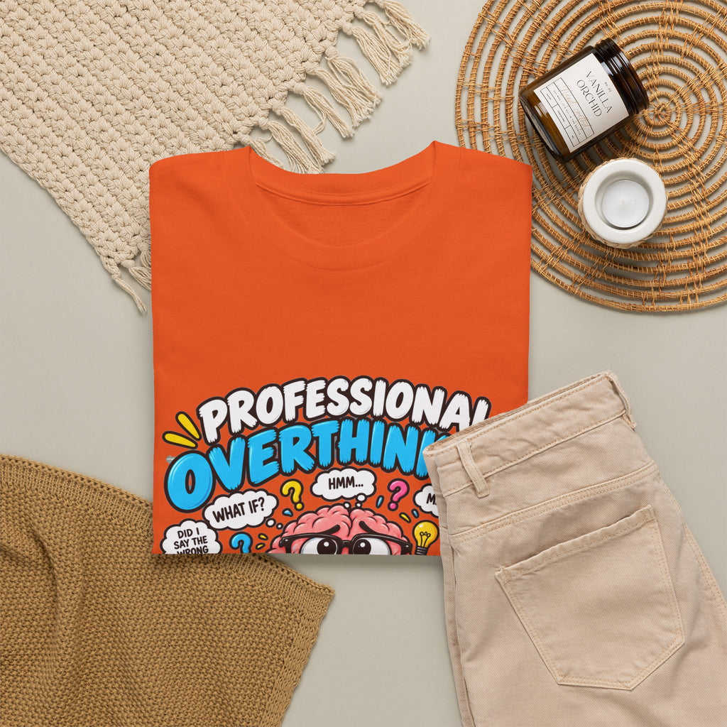 Overthinker T‑Shirt — “Professional Overthinker: It’s a Full‑Time Job” Graphic Tee