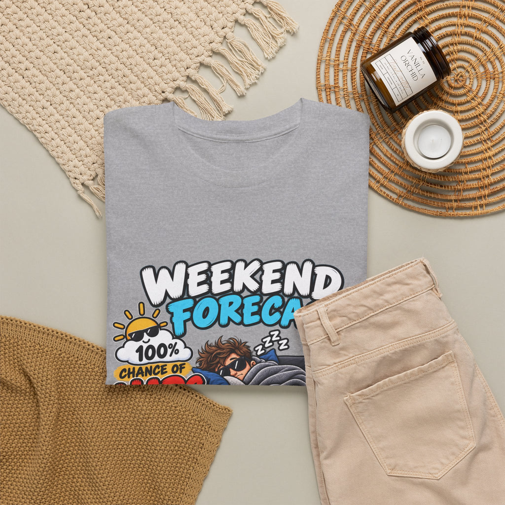 Weekend Forecast: 100% Naps T-Shirt — Funny Sleepy Weekend Tee
