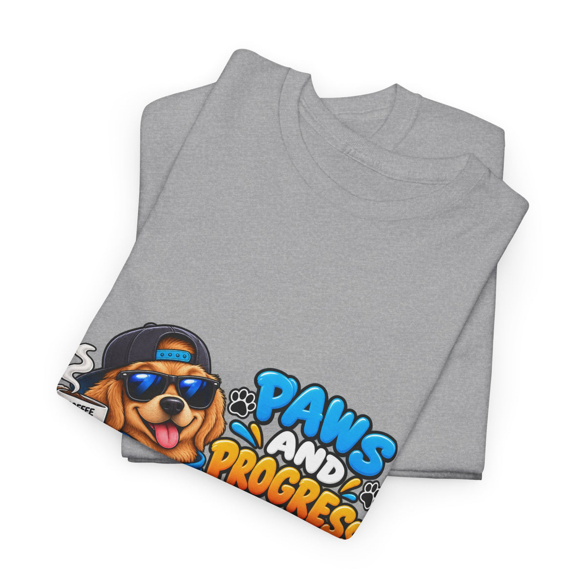 Paws and Progress Tee — Cute Studying Dog Graphic T-Shirt