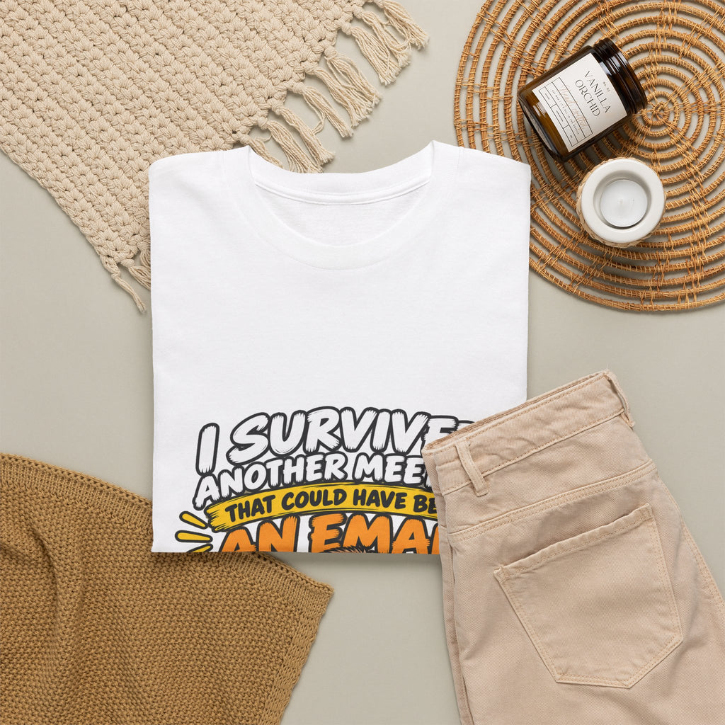 I Survived Another Meeting That Could Have Been An Email T-Shirt — Funny Office Sloth Tee for Remote Workers & Coworkers