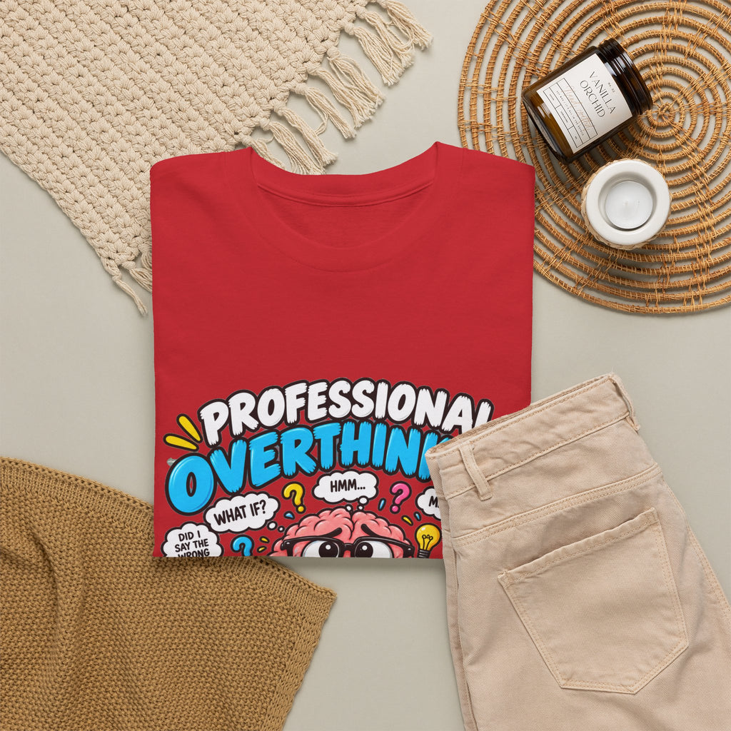 Overthinker T‑Shirt — “Professional Overthinker: It’s a Full‑Time Job” Graphic Tee