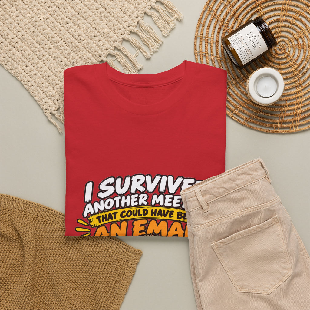 I Survived Another Meeting That Could Have Been An Email T-Shirt — Funny Office Sloth Tee for Remote Workers & Coworkers