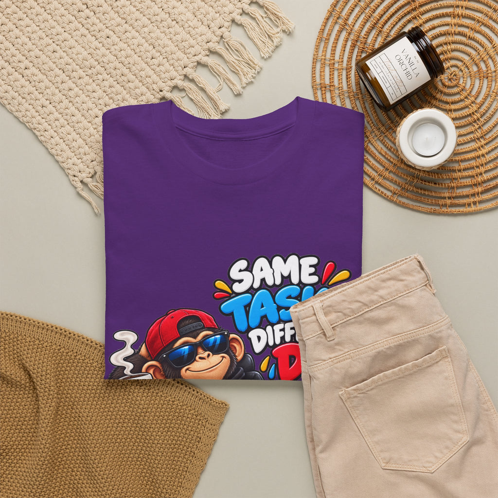 T-Shirt - "Same Tasks Different Day" Relaxed Sloth Workday Graphic Tee