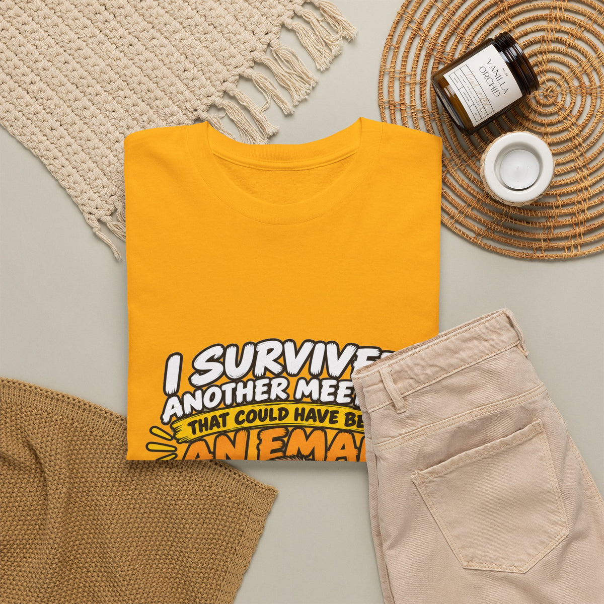 I Survived Another Meeting That Could Have Been An Email T-Shirt — Funny Office Sloth Tee for Remote Workers & Coworkers