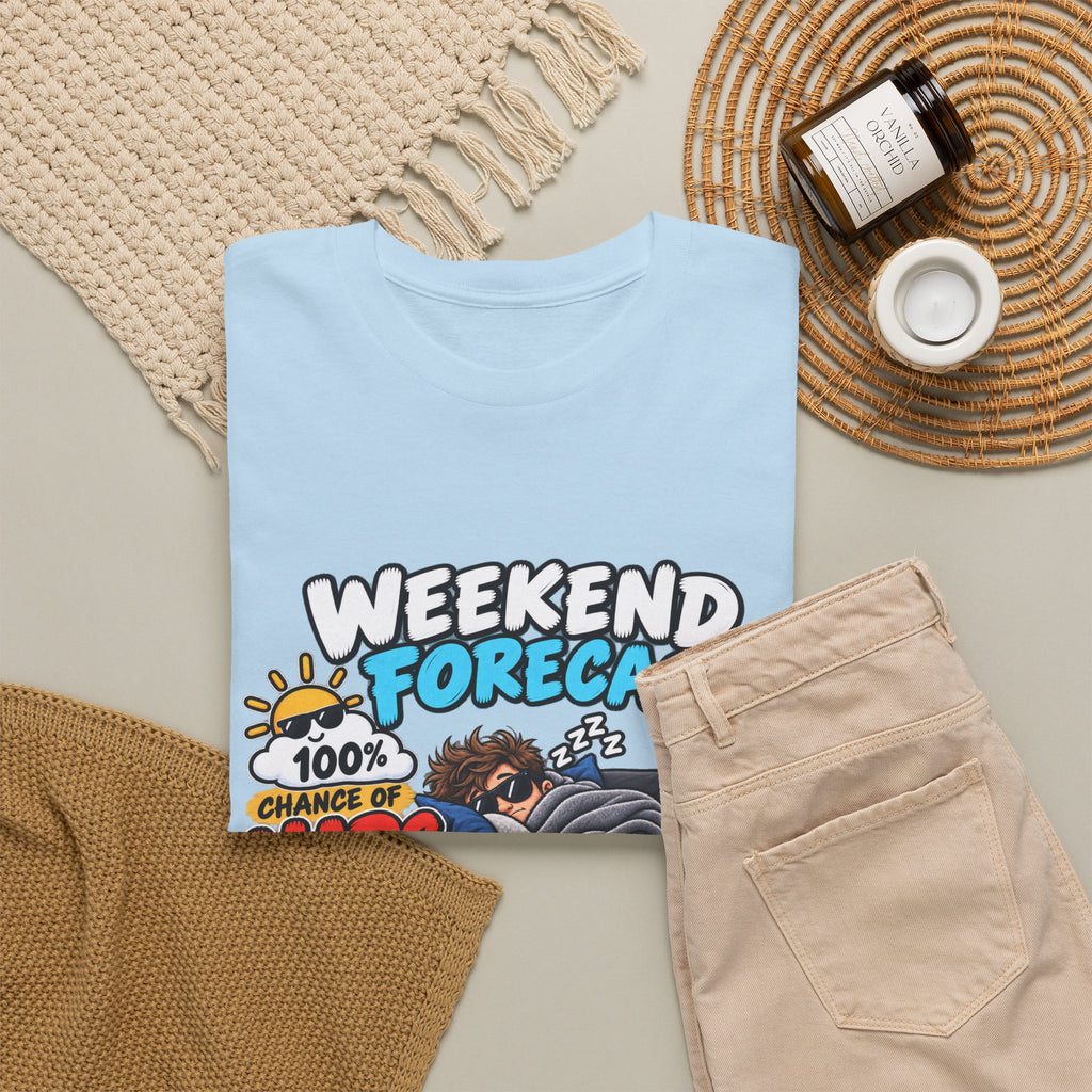 Weekend Forecast: 100% Naps T-Shirt — Funny Sleepy Weekend Tee