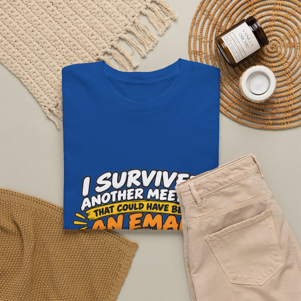 I Survived Another Meeting That Could Have Been An Email T-Shirt — Funny Office Sloth Tee for Remote Workers & Coworkers