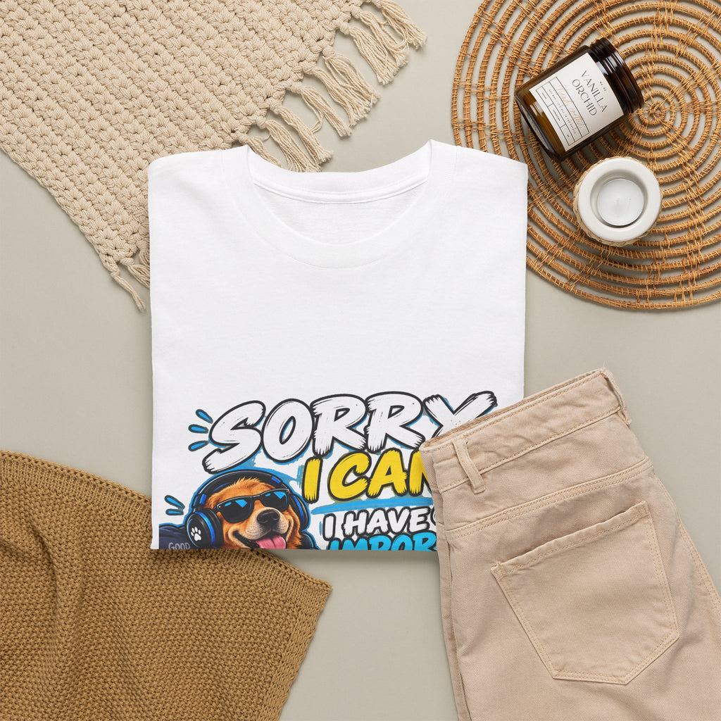 Gaming Dog T‑Shirt — "Sorry I Can’t, I Have Important Gaming Shirtstuff" Funny Gamer Tee